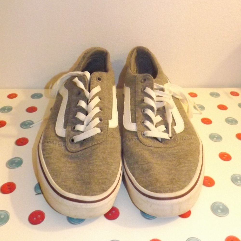 gray lace up vans
